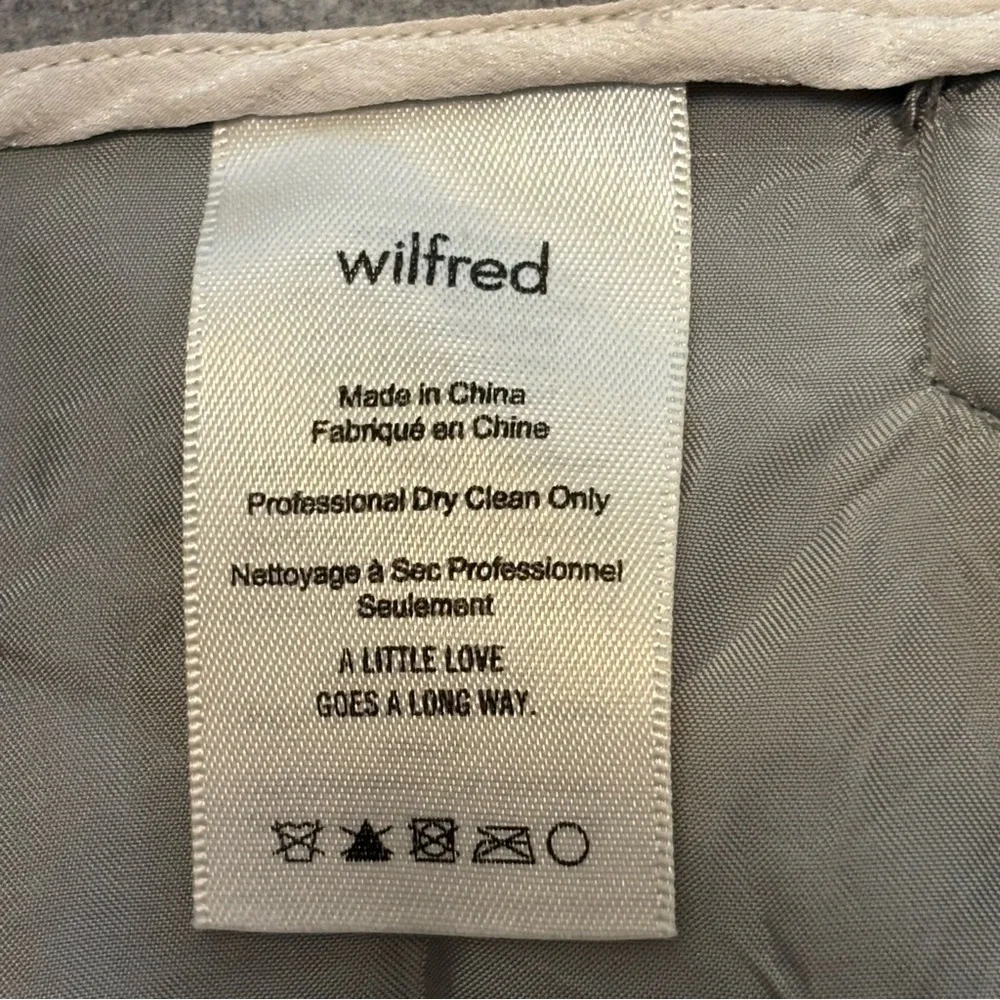 WILFRED Sz 4 Chambery Pants Grey Pleated Trousers Wool Cashmere Blend By Aritzia - Picture 8 of 15